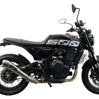 Esapament GPR compatibil cu Brixton CroSsfire 500 X  2020 Evacuare slip-on omologata, inclusiv db killer detașabil și cot de legătură,Powercone Evo