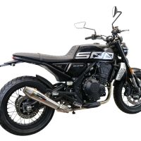 Exhaust compatible with Brixton CroSsfire 500 X 2022-2023, Ultracone, Homologated legal slip-on exhaust including removable db killer and link pipe