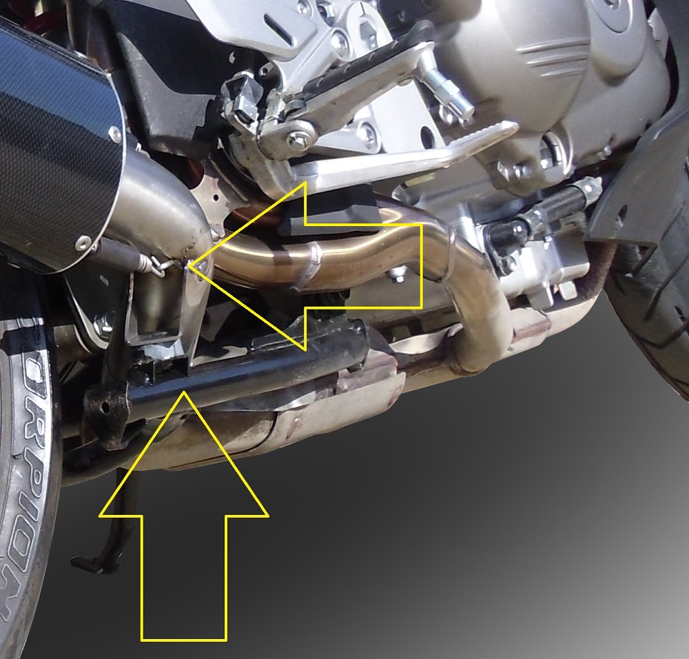 Exhaust compatible with Honda Vfr 800 X Crossrunner 800 2011-2014, Albus Ceramic, Homologated legal slip-on exhaust including removable db killer and link pipe