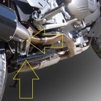 Exhaust compatible with Honda Vfr 800 X Crossrunner 800 2011-2014, Albus Ceramic, Homologated legal slip-on exhaust including removable db killer and link pipe