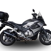 Exhaust compatible with Honda Vfr 800 X Crossrunner 800 2011-2014, Furore Nero, Homologated legal slip-on exhaust including removable db killer and link pipe