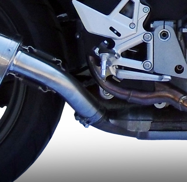 Exhaust compatible with Honda Vfr 800 X Crossrunner 800 2015-2016, Albus Ceramic, Homologated legal slip-on exhaust including removable db killer and link pipe