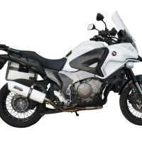 Exhaust compatible with Honda VFR1200X Crosstourer 2011-2016, Albus Ceramic, Homologated legal slip-on exhaust including removable db killer and link pipe