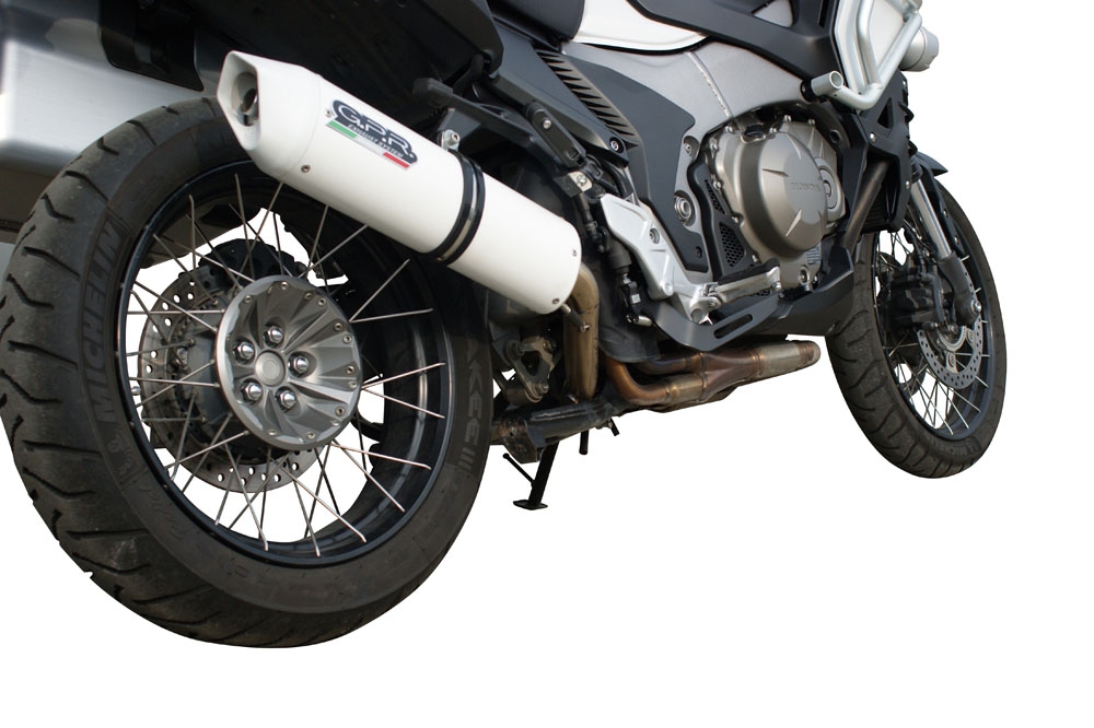 Exhaust compatible with Honda VFR1200X Crosstourer 2011-2016, Albus Ceramic, Homologated legal slip-on exhaust including removable db killer and link pipe