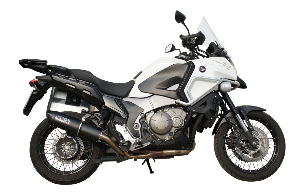Esapament GPR compatibil cu Honda VFR1200X Crosstourer 2011 Evacuare slip-on omologata, inclusiv db killer detașabil și cot de legătură,Furore Nero
