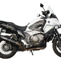 Esapament GPR compatibil cu Honda VFR1200X Crosstourer 2011 Evacuare slip-on omologata, inclusiv db killer detașabil și cot de legătură,Furore Nero