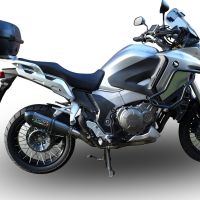 GPR exhaust compatible with  Honda VFR1200X Crosstourer 2011-2016, New Grand Prix Evo Titanium, Slip-on exhaust including removable db killer and link pipe, EPA-compliant 