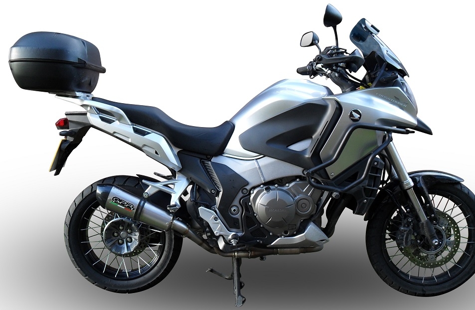 Esapament GPR compatibil cu Honda VFR1200X Crosstourer 2017 Evacuare slip-on omologata, inclusiv db killer detașabil și cot de legătură,Furore Evo4 Nero
