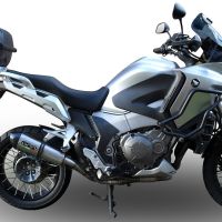 Esapament GPR compatibil cu Honda VFR1200X Crosstourer 2017 Evacuare slip-on omologata, inclusiv db killer detașabil și cot de legătură,Furore Evo4 Nero