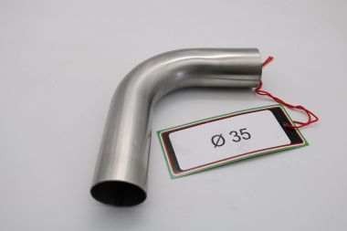 Exhaust compatible with Cafè Racer Cafè Racer 1980-2021, Curva inox - Inox Curve Diam 35, Curve Diam. 35