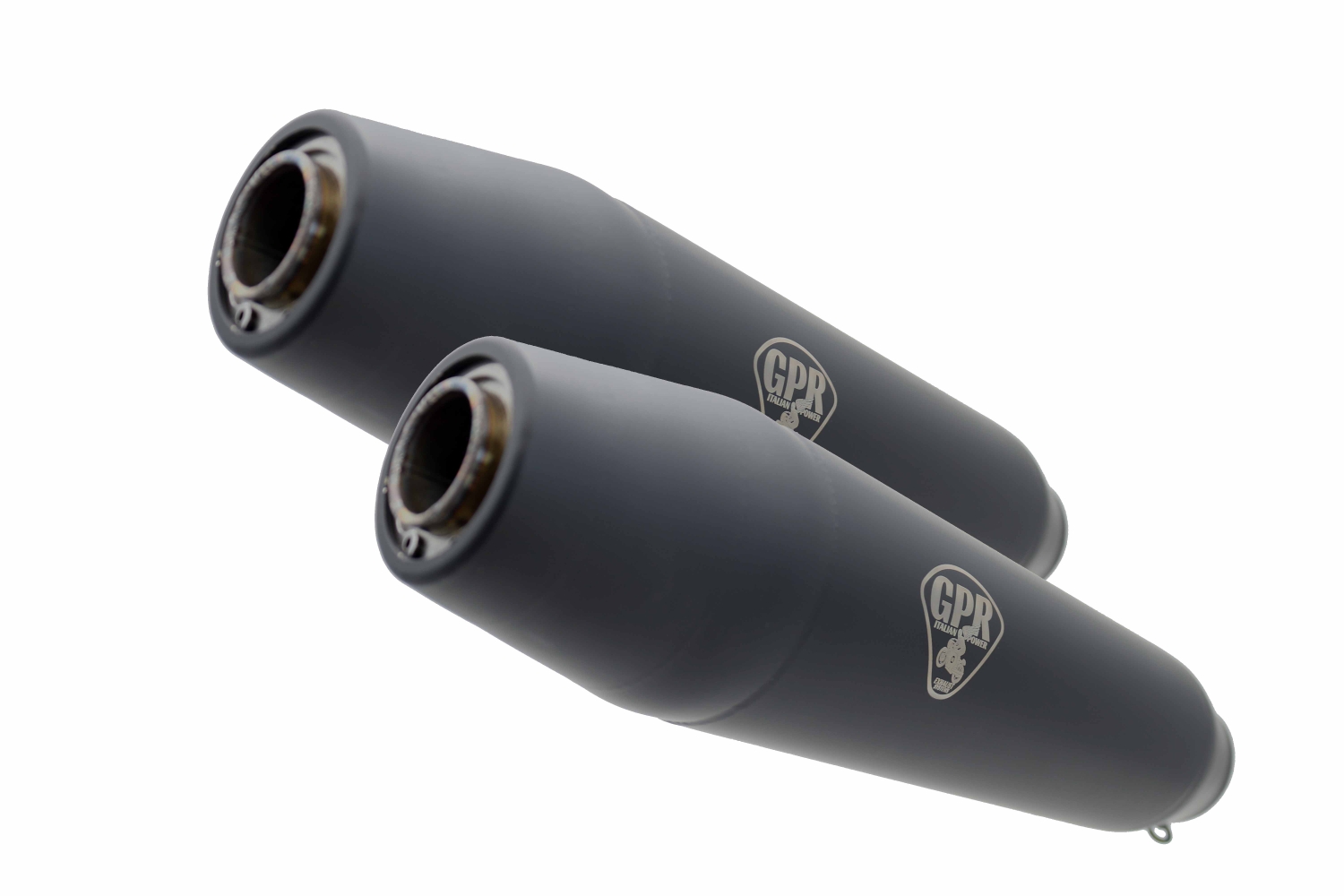 Esapament GPR compatibil cu Honda Cbr 600 F 1991 Kit de amortizor de zgomot universal omologat dublu, inclusiv db killer detașabil, fără coturi de legătură,Deeptone Black Cafè Racer