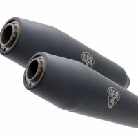 Esapament GPR compatibil cu Honda Cbr 600 F 1991 Kit de amortizor de zgomot universal omologat dublu, inclusiv db killer detașabil, fără coturi de legătură,Deeptone Black Cafè Racer