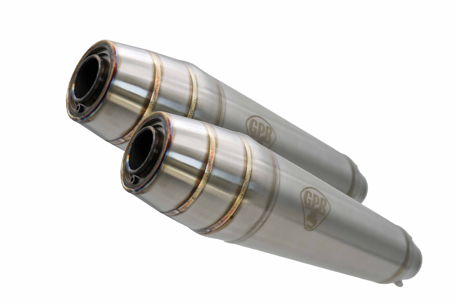 Exhaust compatible with Bmw R 1100 Gs -R-RT 1994-1998, Deeptone Inox Cafè Racer, Dual universal Homologated legal silencer kit, including removable db killer, without link pipes