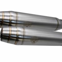 Exhaust compatible with Bmw R 1100 Gs -R-RT 1994-1998, Deeptone Inox Cafè Racer, Dual universal Homologated legal silencer kit, including removable db killer, without link pipes