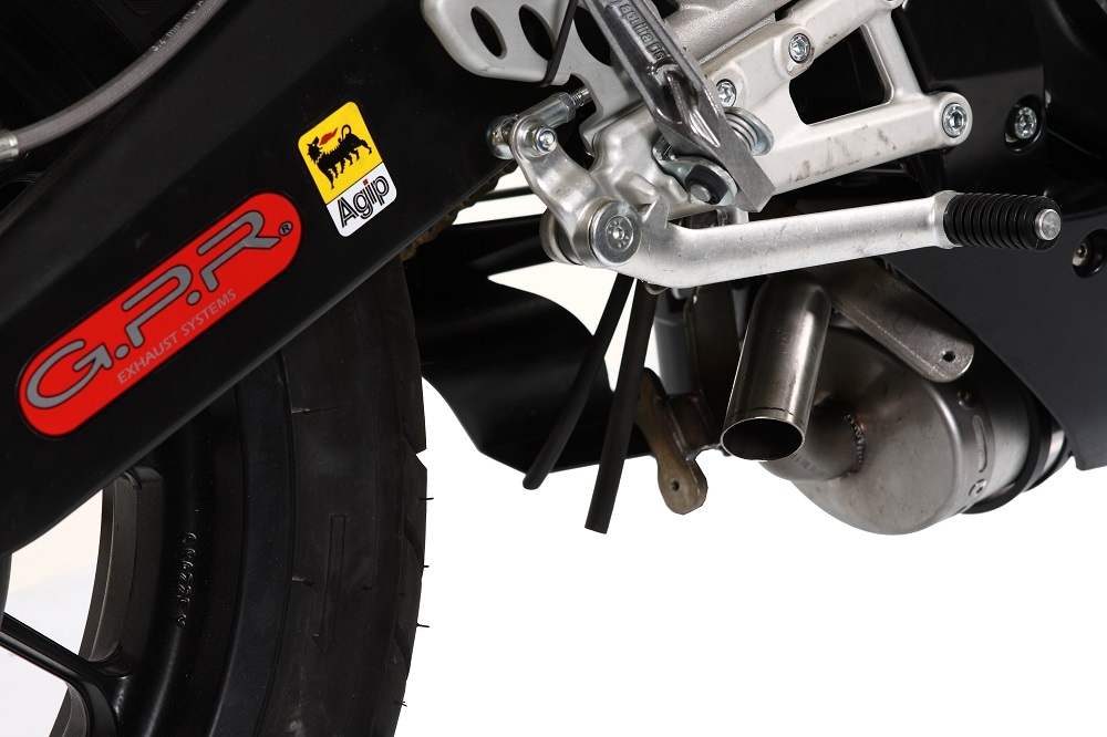 Exhaust compatible with Derbi Gpr 125 2009-2010, Alluminio Ghost, Homologated legal full system exhaust, including removable db killer and catalyst
