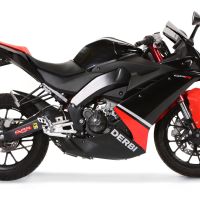Exhaust compatible with Derbi Gpr 125 2009-2010, Alluminio Ghost, Homologated legal full system exhaust, including removable db killer and catalyst