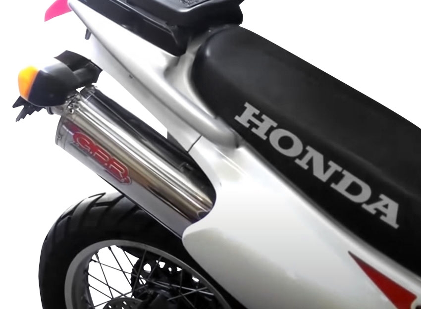 Esapament GPR compatibil cu Honda Dominator Nx 650  1988 Sistem de evacuare omologat complet, inclusiv db killer detașabil,Trioval