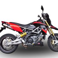 Esapament GPR compatibil cu Aprilia Dorsoduro 1200 2011 Evacuare cu dublă omologare legală, inclusiv db killers și coturi de legătură detașabile,New Grand Prix Evo Titanium