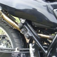 Exhaust compatible with Suzuki Dr 125 - Sm 2008-2015, Furore Nero, Homologated legal slip-on exhaust including removable db killer, link pipe and catalyst