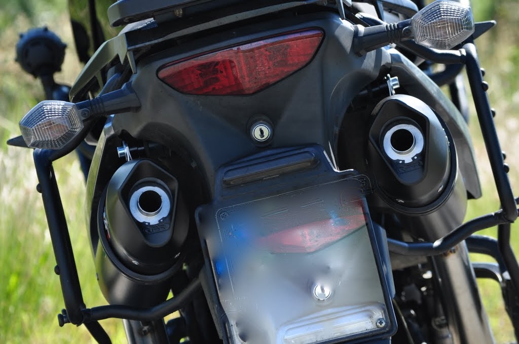 Exhaust compatible with Suzuki V-Strom Dl 1000 2002-2013, Furore Nero, Dual Homologated legal slip-on exhaust including removable db killers and link pipes
