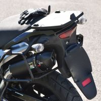 Exhaust compatible with Suzuki V-Strom Dl 1000 2002-2013, Furore Nero, Dual Homologated legal slip-on exhaust including removable db killers and link pipes