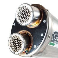Esapament GPR compatibil cu Benelli Trk 702  2023 Evacuare slip-on omologata, inclusiv db killer detașabil și cot de legătură,Dual Inox