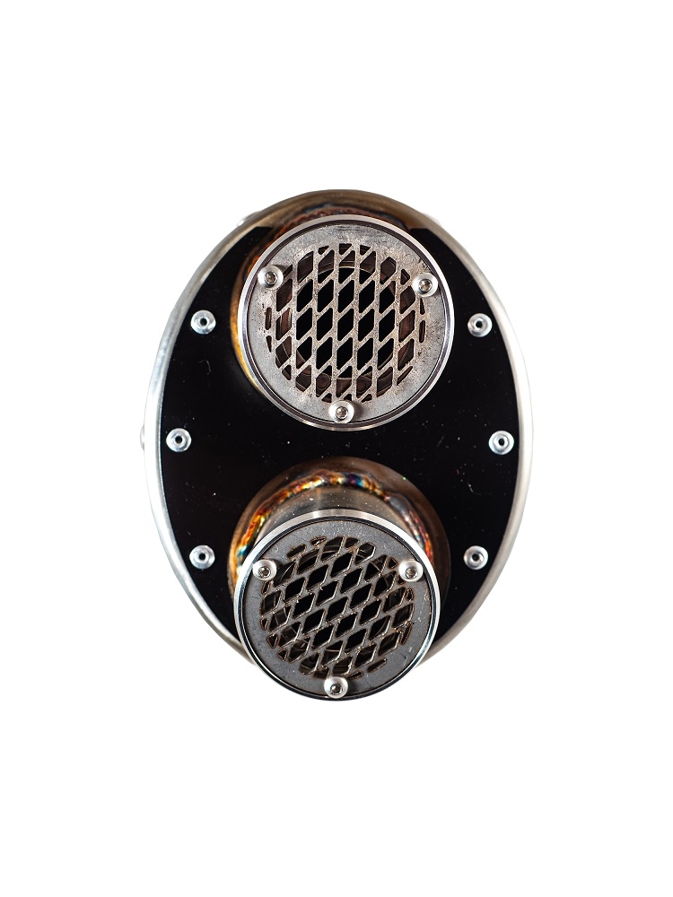 Esapament GPR compatibil cu Benelli Trk 702  2023 Evacuare slip-on omologata, inclusiv db killer detașabil și cot de legătură,Dual Inox