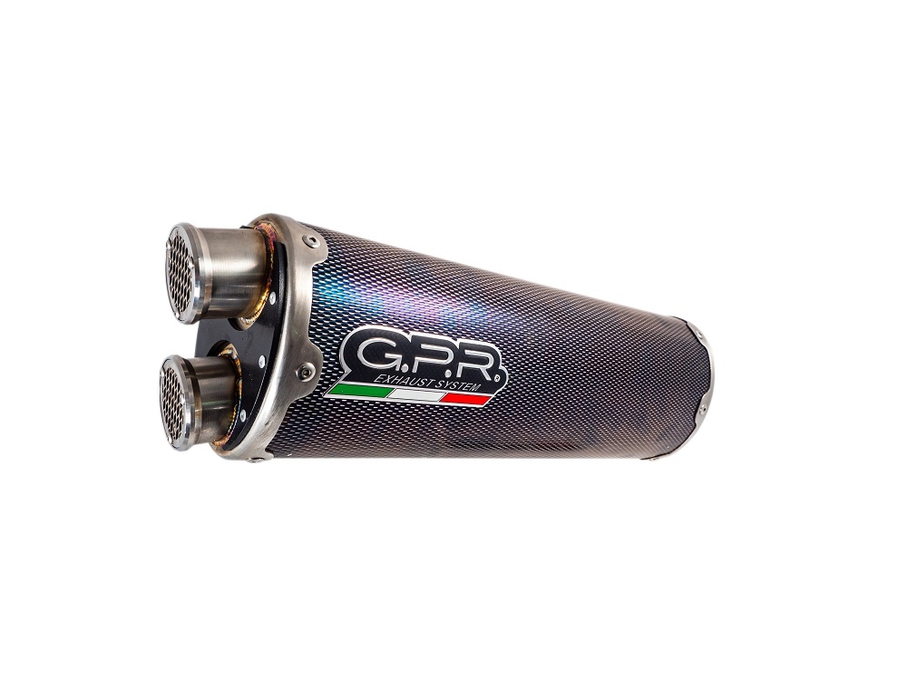 Esapament GPR compatibil cu Triumph Tiger 1200 Gt - Rally 2022 Evacuare slip-on omologata, inclusiv db killer detașabil și cot de legătură,Dual Inox