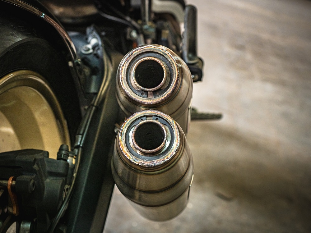 Esapament GPR compatibil cu Ducati Scrambler 800  2015 Evacuare cu dublă omologare legală, inclusiv db killer detașabile, coturi de legătură și catalizatori,Deeptone Inox