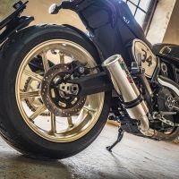 Esapament GPR compatibil cu Ducati Scrambler 800  2017 Evacuare slip-on omologata, inclusiv db killer detașabil, cot de legătură și catalizator,M3 Inox 