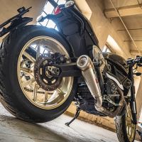 Esapament GPR compatibil cu Ducati Scrambler 800  2017 Evacuare slip-on omologata, inclusiv db killer detașabil, cot de legătură și catalizator,Powercone Evo