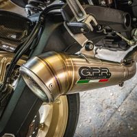 Esapament GPR compatibil cu Ducati Scrambler 800  2017 Evacuare slip-on omologata, inclusiv db killer detașabil, cot de legătură și catalizator,Powercone Evo