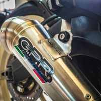 Esapament GPR compatibil cu Ducati Scrambler 800  2017 Evacuare slip-on omologata, inclusiv db killer detașabil, cot de legătură și catalizator,Powercone Evo