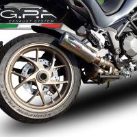 Esapament GPR compatibil cu Ducati Multistrada 1260 2018 Evacuare slip-on omologata, inclusiv db killer detașabil și cot de legătură,M3 Titanium Natural