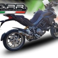Esapament GPR compatibil cu Ducati Multistrada 1260 2018 Evacuare slip-on omologata, inclusiv db killer detașabil și cot de legătură,Powercone Evo