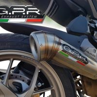 Esapament GPR compatibil cu Ducati Multistrada 1260 2018 Evacuare slip-on omologata, inclusiv db killer detașabil și cot de legătură,Powercone Evo