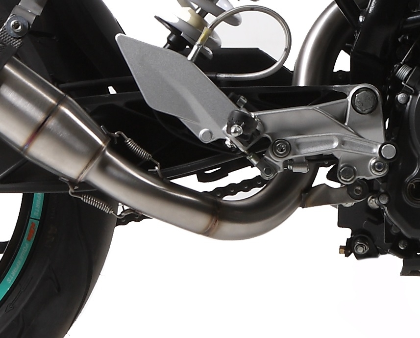 Exhaust compatible with Ktm Duke 390 2013-2016, Deeptone Inox, Homologated legal slip-on exhaust including removable db killer, link pipe and catalyst