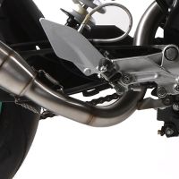 Exhaust compatible with Ktm Duke 390 2013-2016, Deeptone Inox, Homologated legal slip-on exhaust including removable db killer, link pipe and catalyst