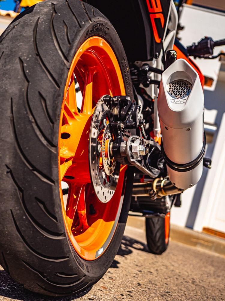 Exhaust compatible with Ktm Duke 125 2017-2020, Albus Evo4, Homologated legal slip-on exhaust including removable db killer and link pipe