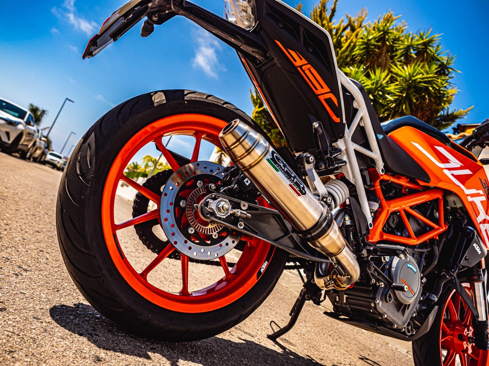 Esapament GPR compatibil cu Ktm Rc 390 2017 Evacuare slip-on de curse, inclusiv cot de legătură,Deeptone Inox