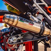 Esapament GPR compatibil cu Ktm Rc 390 2017 Evacuare slip-on de curse, inclusiv cot de legătură,Deeptone Inox