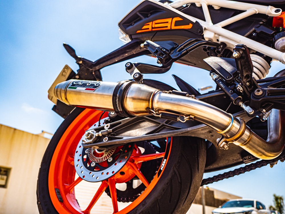 Esapament GPR compatibil cu Ktm Rc 390 2017 Evacuare slip-on de curse, inclusiv cot de legătură,Deeptone Inox