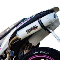 Esapament GPR compatibil cu Ktm Duke II 2000 Evacuare cu dublă omologare legală, inclusiv db killers și coturi de legătură detașabile,Albus Ceramic