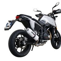 Exhaust compatible with Ktm Duke 690 2017-2020, Albus Evo4, Homologated legal slip-on exhaust including removable db killer and link pipe