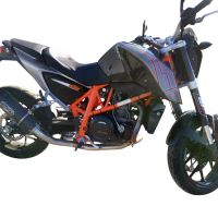 Esapament GPR compatibil cu Ktm Duke 690 2017 Evacuare slip-on omologata, inclusiv db killer detașabil și cot de legătură,Furore Evo4 Nero