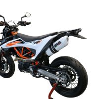 Exhaust compatible with Ktm Smc 690 R 2019-2020, Albus Evo4, Homologated legal slip-on exhaust including removable db killer, link pipe and catalyst