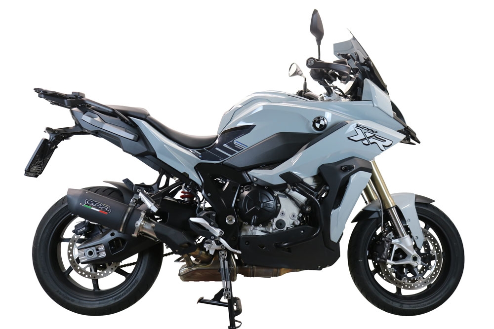 Exhaust compatible with Bmw S 1000 XR -M 2020-2025, Furore Evo4 Nero, Homologated legal slip-on exhaust including removable db killer and link pipe