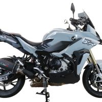 Exhaust compatible with Bmw S 1000 XR -M 2020-2025, Furore Evo4 Nero, Homologated legal slip-on exhaust including removable db killer and link pipe