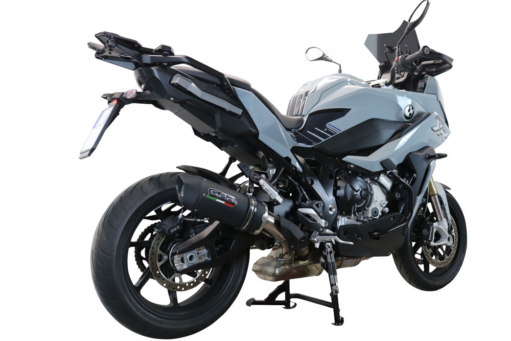 Exhaust compatible with Bmw S 1000 XR -M 2020-2025, Furore Evo4 Nero, Homologated legal slip-on exhaust including removable db killer and link pipe