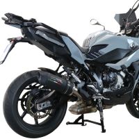 Exhaust compatible with Bmw S 1000 XR -M 2020-2025, Furore Evo4 Nero, Homologated legal slip-on exhaust including removable db killer and link pipe